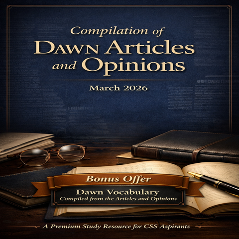 Dawn Articles & Opinions Compilation | March 2026 | FPSC CSS Exams